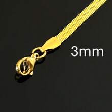 Men's Bracelet Stainless Steel Fine Mesh 18K Surgical Gold Silver Unisex - 金色 - 查看 4