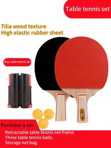 FBSPORT 便携式乒乓球套装，包含可伸缩球网、球拍、乒乓球和球拍包，适合室内/室外比赛。一体式便携式乒乓球套装：快速组装，包含球拍、乒乓球和可伸缩球网，适合室内/室外休闲娱乐，乒乓球颜色随机。 - 彩色 - 查看 2