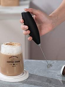 Electric Milk Frother, Powerful Handheld Milk Frother, Mini Milk Frother, Coffee Stirrer, Stainless Steel Drink Mixer, Suitable For Coffee, Latte, Cappuccino, Matcha, Hot Chocolate, Portable Milk Frother, Cordless Electric Mixer Mini Coffee Machine - Multicolor - View 6