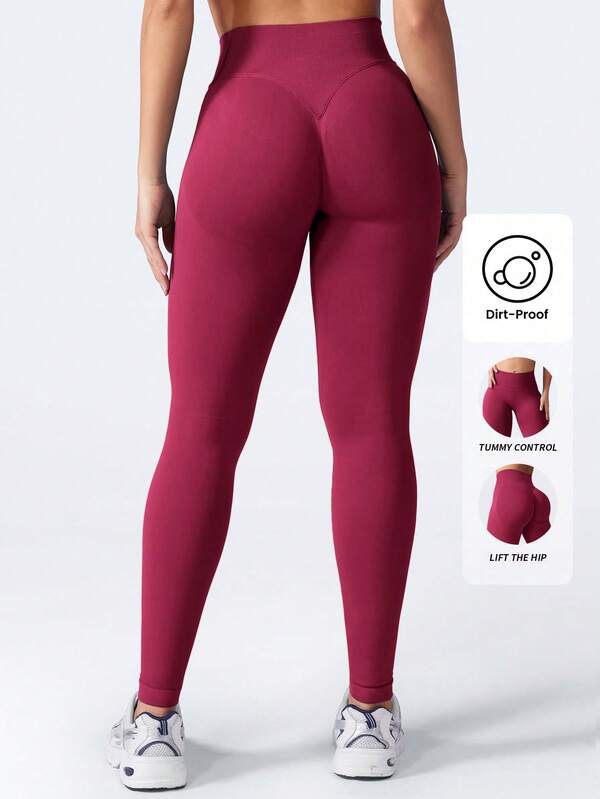 Yefecy High Waisted Ribbed Seamless Leggings For Women - Slim Tummy Control Butt Lifting Legging For Running Cycling Yoga Pickleball Exercise Casual Tights