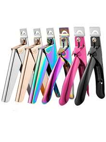 Nail Art Straight Cut Color Titanium French U-Shaped Nail Clipper Fake Nail Clipper Stainless Steel Nail Clipper Nail Extension Piece Nail Clipper Nail Clipper - Multicolor - View 1