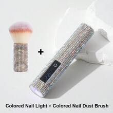 1pc LED UV Diamond Nail Lamp, Portable Nail Curing Light With Touch Display, USB Rechargeable Nail Dryer Lamp For Nail Art, Gel Nail Polish, Nail Rhinestones, Quick Drying, Mini Nail Lamp - Multicolor - View 16