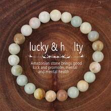 1 件经典复古真天然石虎眼石黄铁矿磷灰石拉长石绿松石紫水晶几何手链男士夏季秋季黑色手链爸爸父亲爷爷男友礼物感恩节幸运 Hoco 珠宝 - 彩色 - 查看 27