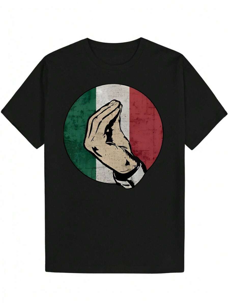 Call Me If You Get Lost Retro-Style Graphic Tee,Casual Print,Comfortable And Versatile,Pure Cotton 220g Printed T-Shirt,Unisex Style - 黑色7 - 查看 1