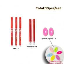 2支/4支/12支/24支/27支装可擦凝胶笔（黑/红/蓝/绿四种墨水颜色），0.5毫米笔尖，热感魔力摩擦笔，经久耐用，易于修正，保持书写整洁，创意学生文具，适用于记笔记、定价、高亮标记，可用作学习奖励、学校奖品（赠送学生、同学、老师），圣诞礼物，祝您圣诞快乐！ - 彩色 - 查看 26