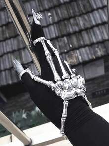 Exaggerated Personalized Skeleton Bone Exterior Skeleton Bracelet, Flexible Movable Joints Adjustable Unisex Bangle