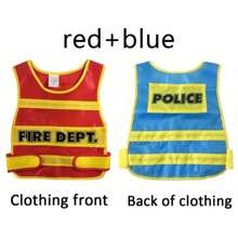 2 件儿童角色扮演服装、消防员制服、制服、角色扮演玩具、适合男孩和女孩、户外玩具、多人玩具、节日派对装扮、万圣节服装、适合作为节日礼物、生日礼物、圣诞节礼物、万圣节礼物、返校礼物 - 彩色 - 查看 7