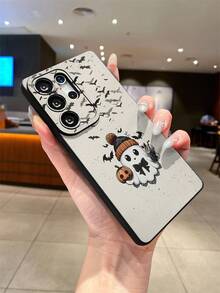 1pc Creative Ghost, Pumpkin, Bat Graphic Painted Glossy Black TPU Material Phone Case With Eye Design, Shockproof, Suitable As Gift For Boyfriend/Girlfriend, Compatible With Apple, OPPO, Vivo And Other Android Phones - Multicolor - View 4