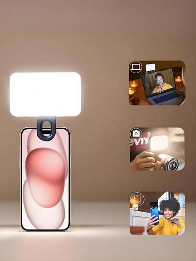 Portable Clip-On LED Fill Light, Suitable For Sports Photography - Compact Design, 3 Lighting Modes, Adjustable Brightness And Angle, USB Interface, Compatible With Laptops/Phones/Tablets/Zoom Calls/Makeup, Also For Selfies And Live Streaming, Portable Light