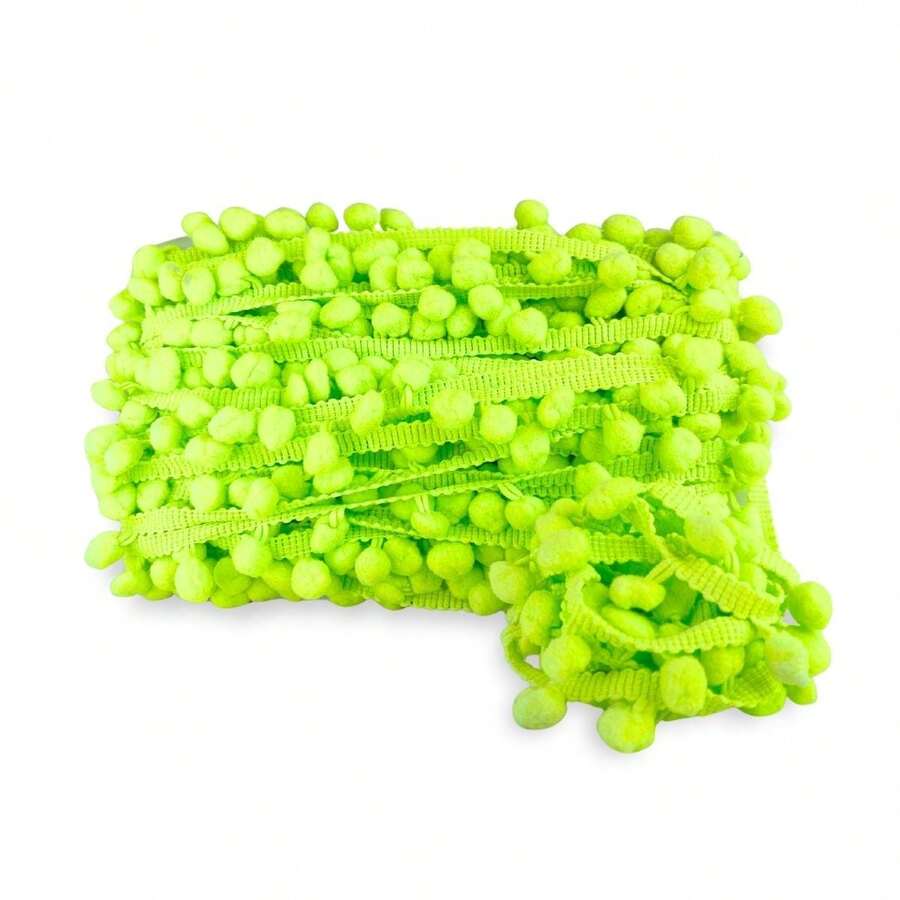 10 Meters Grelot Pom Pom Polyester Ribbon Ball 30mm Crafts - 02 - 查看 1