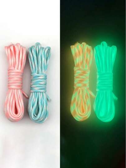5m Glow-In-The-Dark Paracord, 4mm Diameter 7-Strand Luminous Umbrella Rope, Woven Bracelet, Outdoor Emergency Rope, Clothesline, Tent Rope