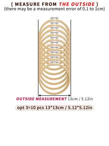 10 قطعة/مجموعة حلقات تطريز من الخيزران لل- DIY، إطارات تطريز، حلقات معلقة لأحلام الصائد، مناسبة لديكور المنزل، الزينة الجدارية، ديكورات هالوين وعيد الميلاد، إكسسوارات المكتب والسرير، زينة السيارة، الهاتف، سلسلة المفاتيح، الحقائب والملابس