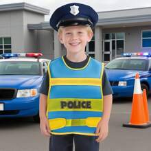 2 件儿童角色扮演服装、消防员制服、制服、角色扮演玩具、适合男孩和女孩、户外玩具、多人玩具、节日派对装扮、万圣节服装、适合作为节日礼物、生日礼物、圣诞节礼物、万圣节礼物、返校礼物 - 彩色 - 查看 4