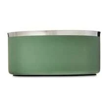 Large Double Wall Stainless Steel Dog Bowl With NonSkid Rubber Ring, Sage Green - Medium - View 2
