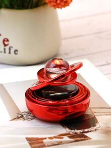 1 pieza Difusor de aromas con bola de cristal y soporte para fragancia de coche, con sensor solar inteligente y diseño de anillos giratorios de levitación, liberación automática de fragancia de larga duración, ambientador de coche, accesorio elegante, regalo para el Día de la Madre