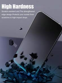 2pcs Ultra-Clear Edgeless Matte Film, Tempered Glass Screen Protector, Full Screen Anti-Fingerprint, Waterproof, Anti-Drop, Compatible With Apple 16e/16/15/14/13/12/11 Pro Max/XR/X/XS Max/7/8 Plus, 17/17 Air/17 Pro/17 Pro Max - Clear - View 10