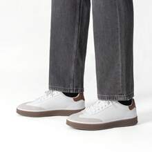 Men's Business Casual Sneakers Fashionable & Comfortable Dressy Casual Shoes Dress Shoes Business Casual Shoes For Men Fashion Sneakers - 白色 - 查看 6