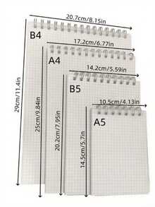 螺旋网格笔记本、顶线安装笔记本、网格笔记本、速记笔记本、记事本、适合素描的网格纸、绘图办公用品、网格笔记本、高中、大学、学习笔记本、网格纸、学校用品、返校
