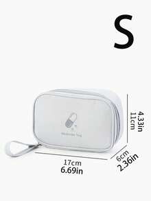 1 pieza Kit de primeros auxilios multifuncional para el hogar con gran capacidad para viajes fáciles y uso familiar, organizador de almacenamiento portátil de mano para medicamentos, adecuado para el almacenamiento de medicinas familiares y transporte al aire libre, ideal para el gabinete del hogar, el automóvil, el campamento, el senderismo y la preparación para emergencias, organizador de salud duradero de varios compartimentos con cierre de cremallera versátil - Gris - Ver 8