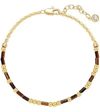 MEVECCO Layered Heart Necklace Pendant Handmade 18k Gold Plated Dainty Gold Choker Arrow Bar Layering Long Necklace For Women - 層鎖 - 查看 2