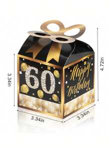 30 Peças Caixas de Presente para Festa de Aniversário Pretas, Incluindo Caixas Comemorativas de 15º, 40º, 50º, 60º, 70º e 80º Aniversário, Presentes de Festa de Aniversário, Itens Comemorativos de Aniversário, Decorações para Convidados de Casamento, Presentes para Convidados de Casamento, Presentes do Dia dos Namorados, Suprimentos de Cozinha e Bar, Lembrancinhas de Festa