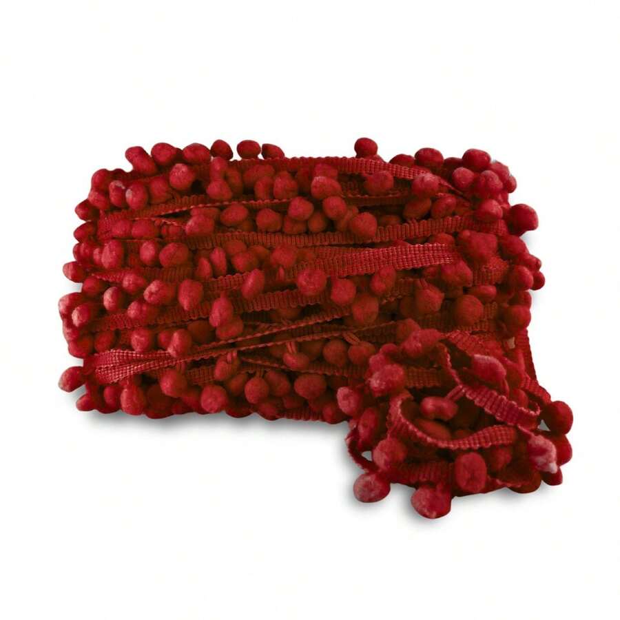10 Meters Grelot Pom Pom Polyester Ribbon Ball 30mm Crafts - 520 - 查看 1