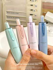 5 件/1 件渐变色按钮点胶、用于计划器的大容量修正带、带可填充墨盒的学生点胶笔、极简安静修正带 - 彩色 - 查看 6