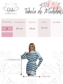 Women's Striped Knit Turtleneck Poncho Cold Weather Blouse Sweater Coat Knitwear Fall/Winter Fashion - 裸體 - 查看 6