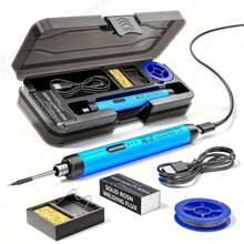 1pc, USB Or Battery Dual-Use Soldering Iron, 3-Speed Temperature Adjustable, Rosin, Soldering Iron Holder, Storage Box, Heating Element, Soldering Iron - Multicolor - View 5