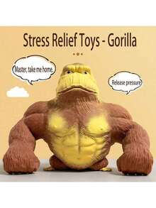 1 件大猩猩抗压挤压玩具：寻求幽默和恢复以缓解压力并获得乐趣的成年人的理想选择（随机包装） - 彩色 - 查看 4