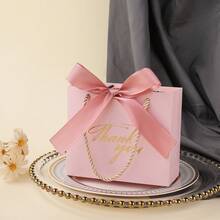 15/12/10/8/6/5/1pc, Size 4.5x1.8x3.9 Inches, Mini Thank You Gift Bags With Bow, Pink Pattern Paper Gift Bags, Suitable For Wedding, Valentine's Day Gift Packaging, Party, Birthday, Wedding, Bridal Shower Favors, Wedding Guest Gifts, Gift Boxes, Wedding Reception Decor (Black), Halloween Decor, Halloween Party Supplies - Black - View 11