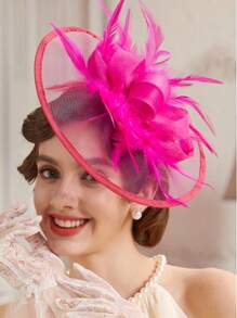 1Pc Ffascinators Hats For Women Fancy Tea Party Hats Elegant 1950s Kentucky Derby Hats Feather Hair Clip For Bride Wedding Party Birdcage Veil Headband Flower 1920s Headpiece For Horse Race Vintage Bridgerton Fedora Beret Hats 50s Outfit Church Hats Black Veil For Funeral 1940s Dresses Victorian Hat Pillbox Hats Lolita Accessories For Women Girl Birthday Mother's Day Halloween Christmas Gift - White - View 16