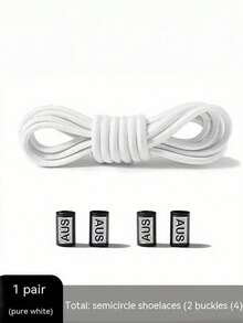 2pcs(1Pair) 100cm/39.4in Elastic No Tie Shoelaces Tieless Shoelaces For Sneakers Shoes, One Size Fits All For Adults, School, Home & Office Supplies