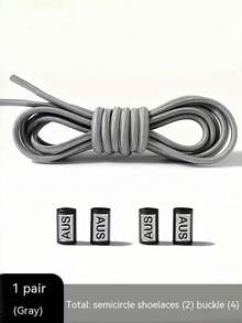 2pcs(1Pair) 100cm/39.4in Elastic No Tie Shoelaces Tieless Shoelaces For Sneakers Shoes, One Size Fits All For Adults, School, Home & Office Supplies
