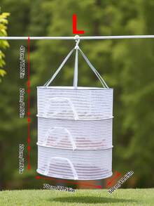 1pc White Clothesline Basket, Clothesline Net, Sock Artifact For Drying Clothes, Blue Sweater, Lingerie Net, Dedicated Clothesline Rack, Clothesline Net For Drying Clothes Drying Dry Goods - White - View 22