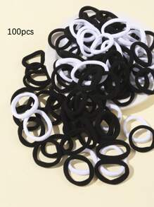 50/100pcs Girl Seamless Elastic Hair Ties,Simple & Versatile Hair Accessories - Multicolor - View 13