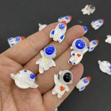 10/20/30/50 chiếc ngẫu nhiên Mini Space Rocket Astronaut Planet Series Trang trí bằng nhựa phẳng cho DIY Crafts, Scrapbooking, Phụ kiện tóc, Ốp điện thoại, Móc chìa khóa & Mặt dây chuyền cho DIY Jewelry Making Accessories Materials - Loạt phim hành tinh vũ trụ - Xem 5