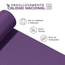 MUUK FITNESS Alfombrilla de Yoga 170 x 70 cm – Grosor 4 mm, Tapete para Yoga, Pilates, Fitness y Ejercicio, Antideslizante, Plegable y Fácil de Transportar, PVC Resistente y a Prueba de Agua, Ideal para Casa, Gimnasio, Parque o Viajes, Diseño Cómodo que Protege Articulaciones, Superficie Estable y Duradera para Relajación, Meditación y Estiramientos, Apta para Principiantes y Expertos. - Uva - Ver 7