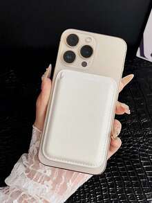 Magnetic Wallet Phone Card Holder, With Magnetic Function, Compatible With IPhone 16/15/14/13/12 Pro/Pro Max/Plus/Mini Series Phone Cases, Women's Wallet, Mini Wallet, Card Holder, Autumn Wallet (The Magnetic Force May Weaken Over Time With Use, We Appreciate Your Understanding) - White - View 2