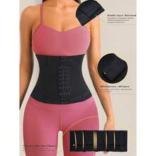 1pc Wrap Waist Trainer, Double Belt For Anti Slip, Body Shaper Corset, Effectively Tightens Belly, Easily Shapes Natural Charming Female Curves - màu đen - Xem 4