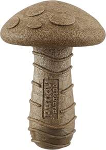 Boutique Pet Toys Outward Hound Dogwood Wood Durable Dog Chew Toys, Real Wood & Calming Hemp, 2-Pack, Medium - 山茱萸蘑菇 - 查看 1
