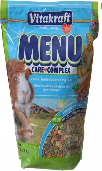 Vitakraft Menu Premium Guinea Pig Food - Alfalfa Pellets Blend - Vitamin And Mineral Fortified 5 Pound (Pack Of 1)
