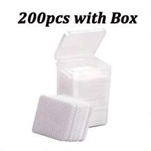 1000/400片装凝胶指甲油卸除湿巾，无绒卸甲湿巾，清洁棉片，批发化妆工具，清洁剂，美甲，指甲油卸除剂，无绒湿巾，清洁剂，棉片 - 白色 - 查看 22