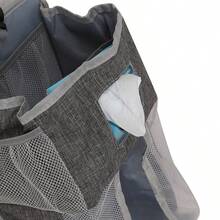 Bolsa colgante de almacenamiento multifuncional para cuna de bebé, bolsa colgante de almacenamiento de artículos para bebé para pañales, biberones, bolsa de almacenamiento junto a la cama, diseño semi-abierto para fácil acceso, sostiene pañales, biberones, pañuelos, toallitas húmedas