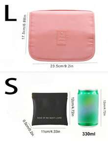 1pc Waterproof Travel Makeup Bag, Hanging Toiletry Bag, Double Layer Cosmetic Organizer Bag, Large Capacity Bathroom Toiletry Bag, Multi-Functional Travel Toiletry Bag, Portable PVC Cosmetic Bag, Holiday Ladies Beach Bag, Travel Bag, With Hook, Double Layer, PVC, Waterproof, Large Capacity, Suitable For Outdoor Travel, Business Trip, Home Storage, Travel, Holiday Outing, Party, Travel Essentials, Cruise Essentials, Holiday Essentials, Back To School Toiletry Bag, Bedroom Decor, Holiday Gift, Birthday Gift, Minimalist Design