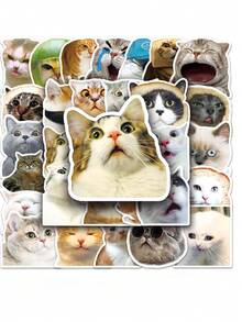 20 张猫贴纸，适用于 DIY 装饰、笔记本、手机、行李箱、手提电脑、冰箱、自行车、可爱涂鸦和儿童玩具礼物。 - 彩色 - 查看 2