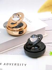 1 pieza Difusor de aromas con bola de cristal y soporte para fragancia de coche, con sensor solar inteligente y diseño de anillos giratorios de levitación, liberación automática de fragancia de larga duración, ambientador de coche, accesorio elegante, regalo para el Día de la Madre