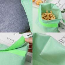 Bolsa de almacenamiento de sándwiches reutilizable con forro de TPU, bolsas de snacks con , lavables, impermeables y seguras para alimentos. - Rosa - Ver 4