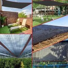 YUHOHO Malla Sombra 90% Raschel Negro 6mx4m Reforzada,Rollo de Malla Sombra Plantación Enc Negra para Exterior, Jardín, Sombreado de Piscinas, Invernadero, Sombreado de Plantas y Flores (6M*4M) - 1 - Ver 7