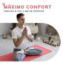 MUUK FITNESS Alfombrilla de Yoga 170 x 70 cm – Grosor 4 mm, Tapete para Yoga, Pilates, Fitness y Ejercicio, Antideslizante, Plegable y Fácil de Transportar, PVC Resistente y a Prueba de Agua, Ideal para Casa, Gimnasio, Parque o Viajes, Diseño Cómodo que Protege Articulaciones, Superficie Estable y Duradera para Relajación, Meditación y Estiramientos, Apta para Principiantes y Expertos. - Melón - Ver 8